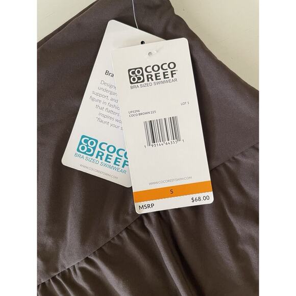 Coco‎ Reef Soar Ultra High Swim Skirt Brown Size S NWT $68 - Picture 4 of 5
